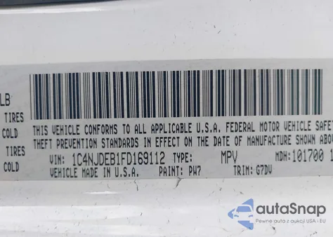 2015 Jeep Compass Latitude from USA, damaged, VIN 1C4NJDEB1FD169112